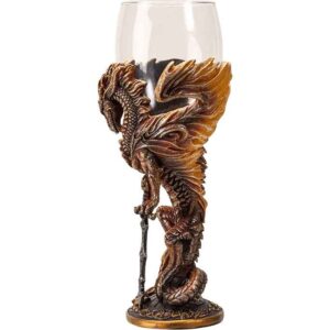Brass Dragon Blade Goblet