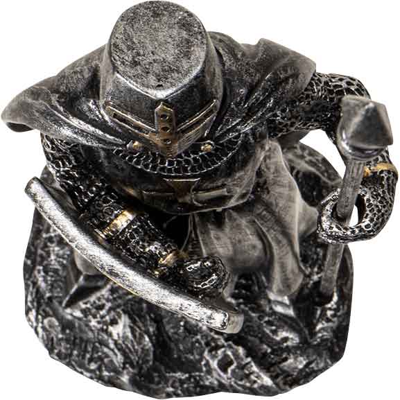 Medieval Crusader Spearman Statue