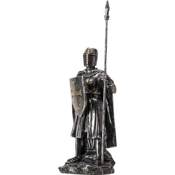 Medieval Crusader Spearman Statue