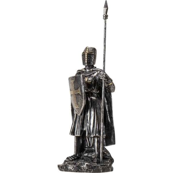 Medieval Crusader Spearman Statue