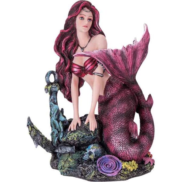 Ruby Gothic Mermaid Statue