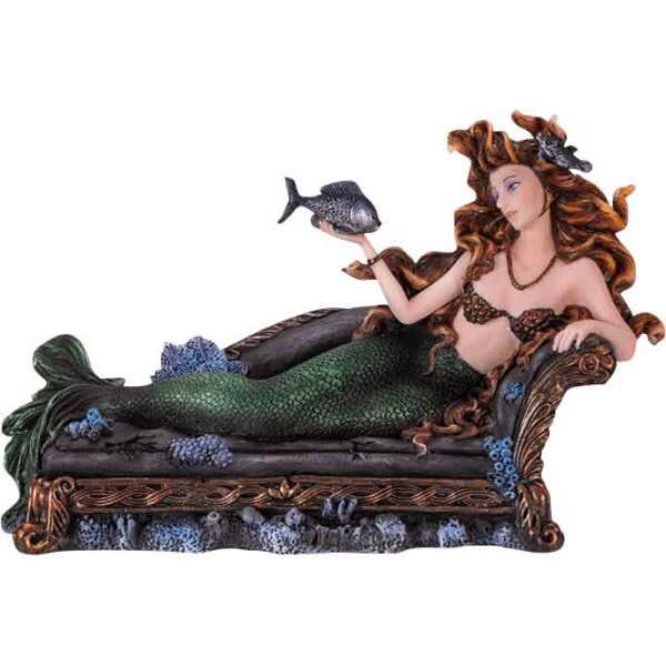 Lounging Mermaid Statue