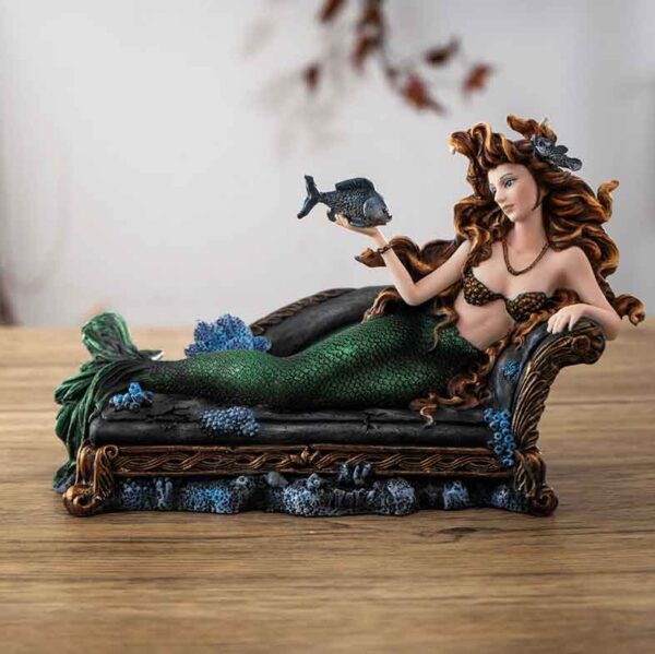 Lounging Mermaid Statue