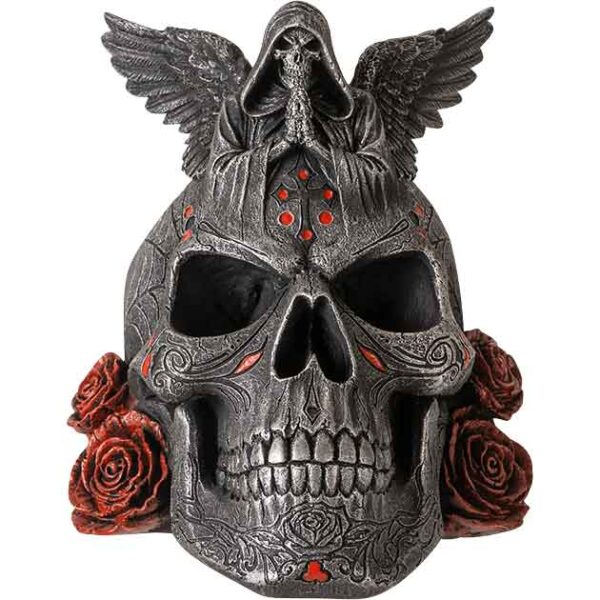 Dead Rose Skull Statue