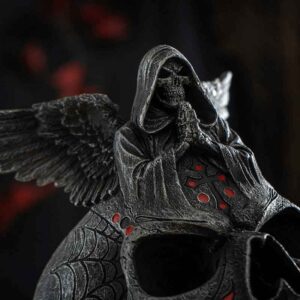 Dead Rose Skull Statue