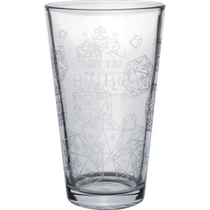 D20 Get Your Game On Pint Glass