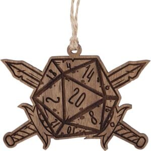 D20 Fighter Class Christmas Ornament