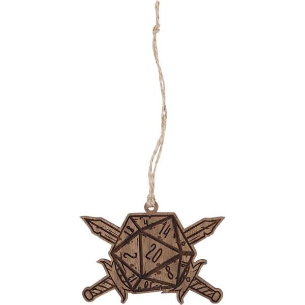 D20 Fighter Class Christmas Ornament