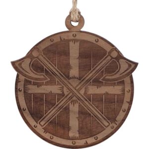 Viking Shield with Axes Christmas Ornament