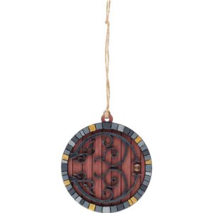 Purpleheart Hobbit Door Christmas Ornament with Stone Trim