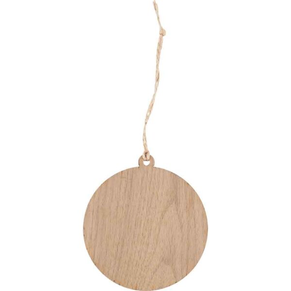 Black Hobbit Door Christmas Ornament with Padauk Trim