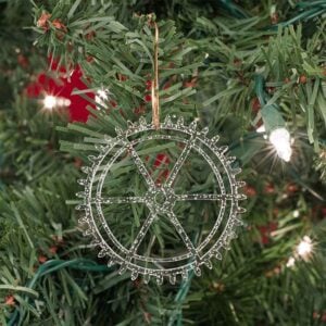 Steampunk Glitter Gear Ornaments - Set of 8