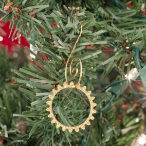 Steampunk Glitter Gear Ornaments - Set of 8