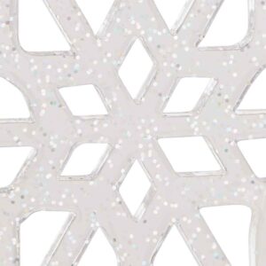 Small Glitter Acrylic Snowflake Ornaments - Set of 2