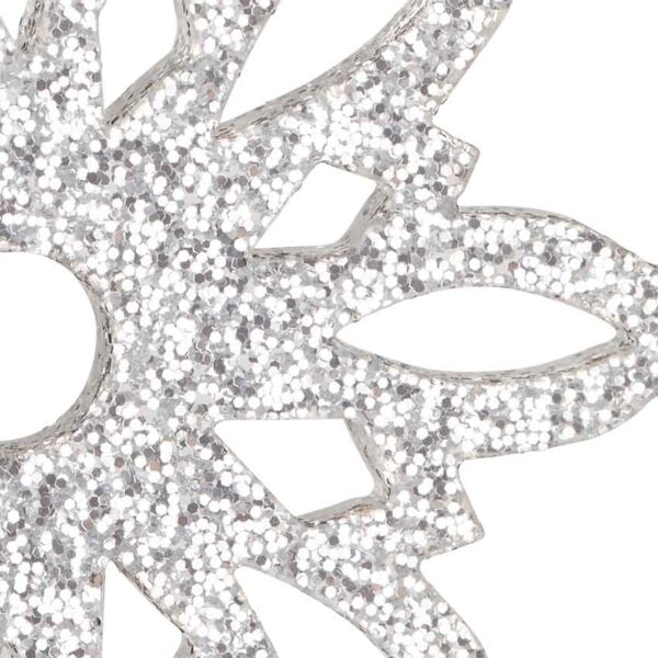 Small Glitter Acrylic Snowflake Ornaments - Set of 2