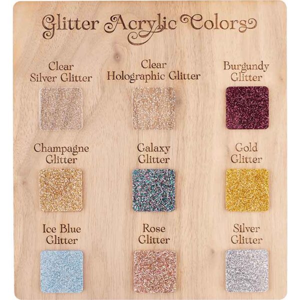 Small Glitter Acrylic Snowflake Ornaments - Set of 2