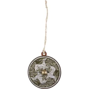 Green and White Celtic Deer Christmas Ornament