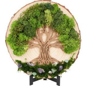 Moss Tree with Gemstones - Large