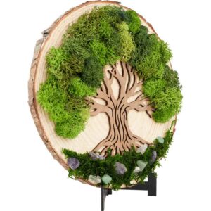 Moss Tree with Gemstones - Large