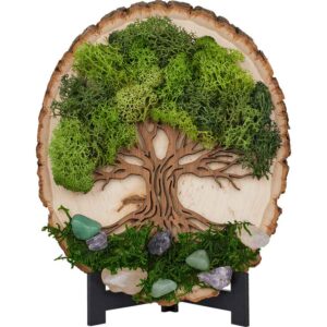 Moss Tree with Gemstones - Medium