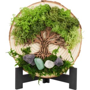 Moss Tree with Gemstones - Small