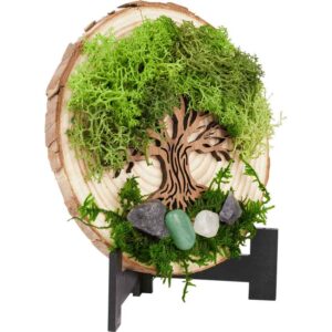 Moss Tree with Gemstones - Small