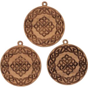 Engraved Celtic Knot Mini Christmas Ornament - Set of 3