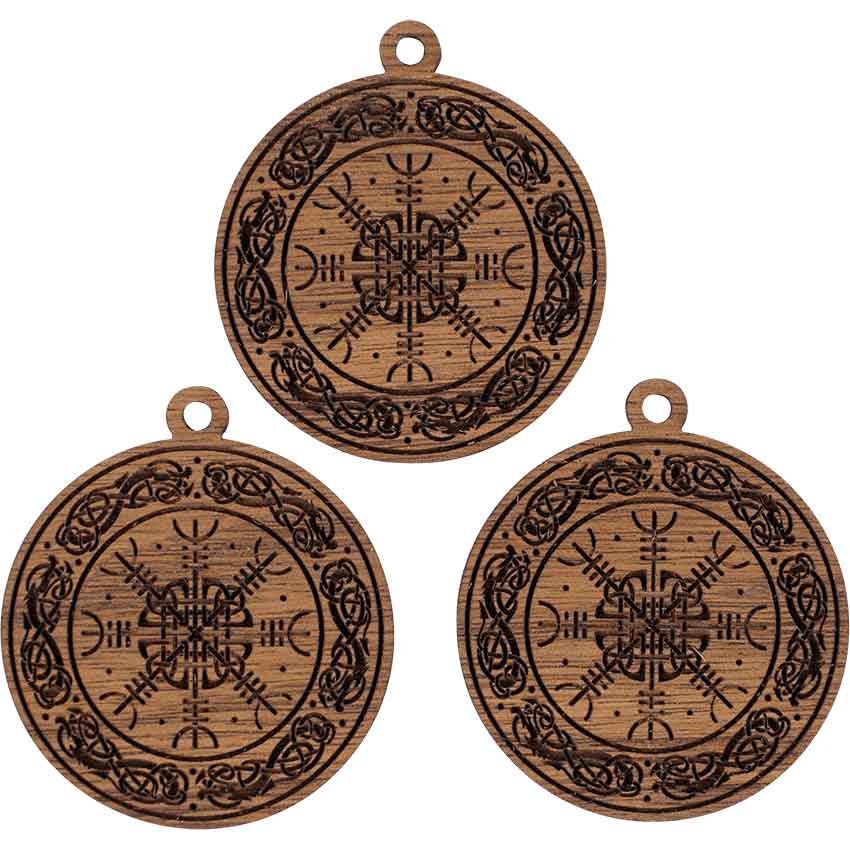 Viking Helm of Awe Mini Christmas Ornament - Set of 3