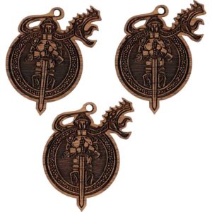 Knight and Dragon Mini Christmas Ornament - Set of 3