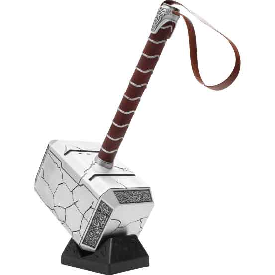 Light Up Thunder God Steel Hammer with Stand