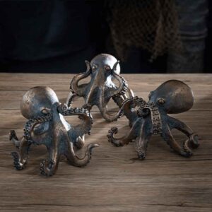 No Evil Octopus Statue Set