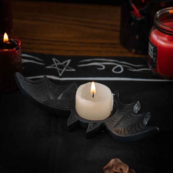 Black Bat Tealight Candleholder