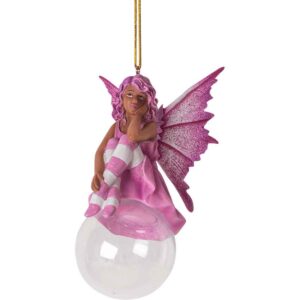 Peony Bubble Rider Fairy Ornament