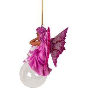 Peony Bubble Rider Fairy Ornament