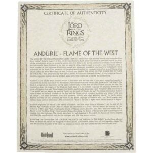 Lord of the Rings Anduril Kingdom of Gondor Sword