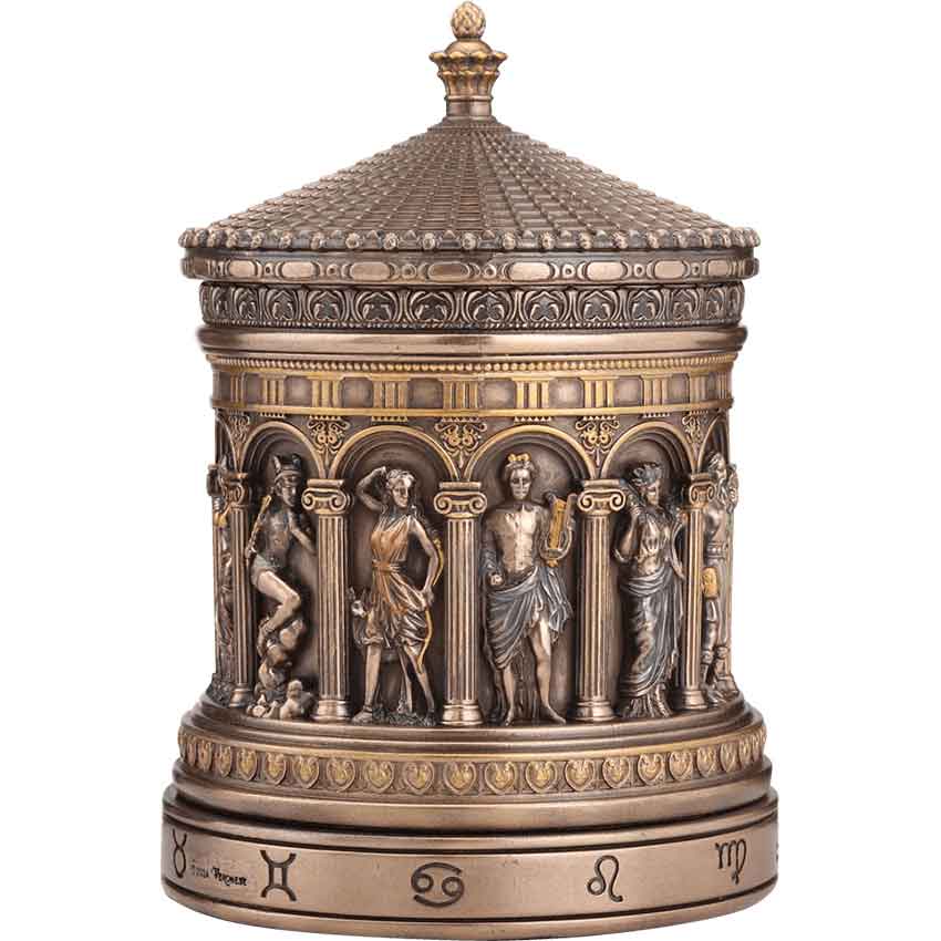 Greek Pantheon Rotating Trinket Box