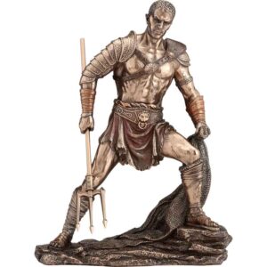 Bronze Retiarius Gladiator Statue