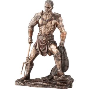 Bronze Retiarius Gladiator Statue