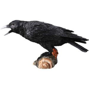 Crow on Small Log Statue