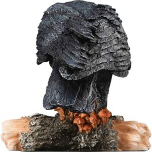 Crow on Small Log Statue