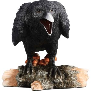 Crow on Small Log Statue