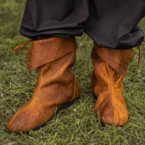Nubuck Leather Medieval Boots - Brown