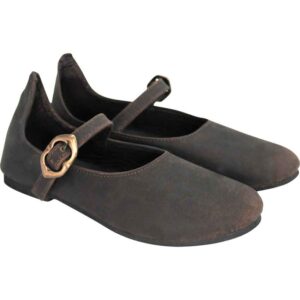 Rieke Women's Medieval Shoes - Brown