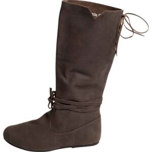 Ole Nubuck Leather Viking Boots - Brown