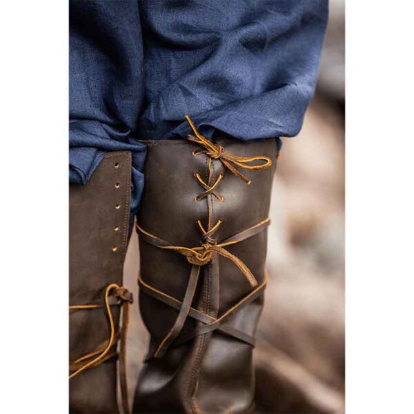 Ole Nubuck Leather Viking Boots - Brown