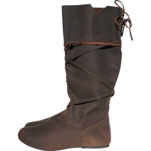 Ole Nubuck Leather Viking Boots - Brown