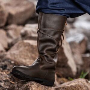 Ole Nubuck Leather Viking Boots - Brown