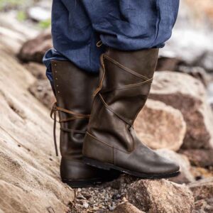 Ole Nubuck Leather Viking Boots - Brown