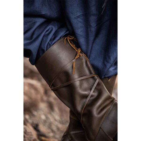 Ole Nubuck Leather Viking Boots - Brown