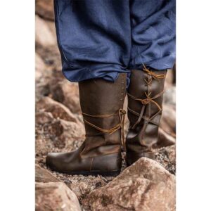 Ole Nubuck Leather Viking Boots - Brown
